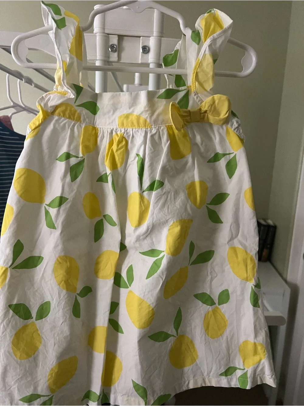 Gymboree White Tank Too with Yellow Lemon Print and Green Leaves